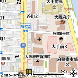 大阪府庁内郵便局 ＡＴＭ周辺の地図