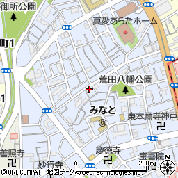 兵庫県神戸市兵庫区荒田町3丁目33-7周辺の地図