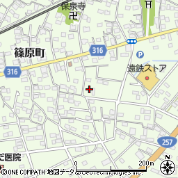 静岡県浜松市中央区篠原町21477周辺の地図