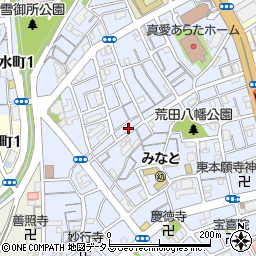 兵庫県神戸市兵庫区荒田町3丁目67周辺の地図