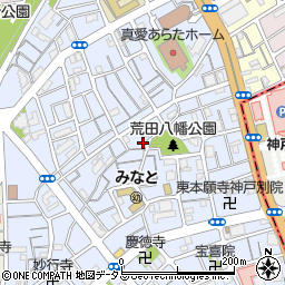 兵庫県神戸市兵庫区荒田町3丁目34-15周辺の地図