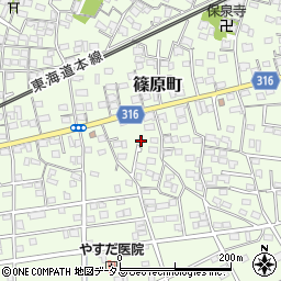 静岡県浜松市中央区篠原町12005周辺の地図