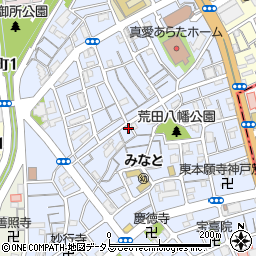 兵庫県神戸市兵庫区荒田町3丁目33-8周辺の地図