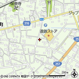 静岡県浜松市中央区篠原町21496周辺の地図