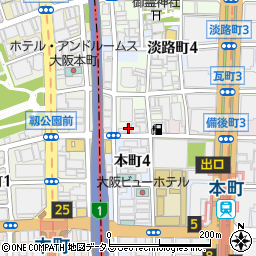 アスティナ御堂筋本町周辺の地図