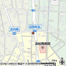 静岡県浜松市中央区白羽町16周辺の地図