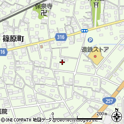 静岡県浜松市中央区篠原町21488周辺の地図