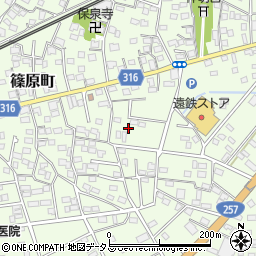 静岡県浜松市中央区篠原町14014周辺の地図