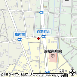 静岡県浜松市中央区白羽町1周辺の地図