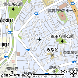 兵庫県神戸市兵庫区荒田町3丁目66-3周辺の地図