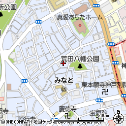 兵庫県神戸市兵庫区荒田町3丁目34周辺の地図