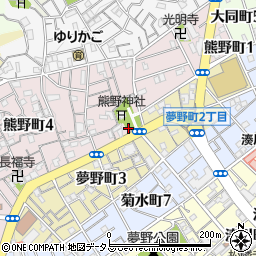 兵庫警察署熊野交番周辺の地図