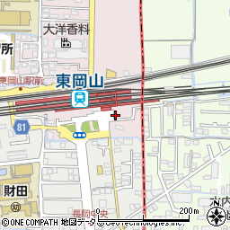 岡山市営　東岡山駅前自転車等駐車場周辺の地図