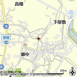 愛知県田原市吉胡町郷中117周辺の地図