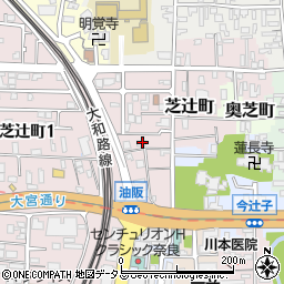 奈良県奈良市芝辻町34-1周辺の地図