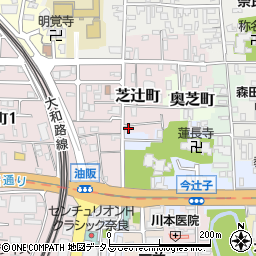 奈良県奈良市芝辻町1-4周辺の地図
