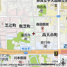 奈良県奈良市阪新屋町15周辺の地図