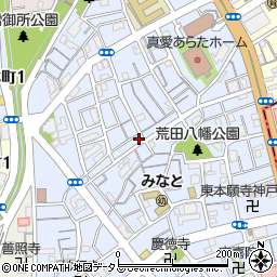 兵庫県神戸市兵庫区荒田町3丁目67-15周辺の地図