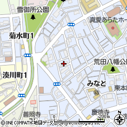 兵庫県神戸市兵庫区荒田町3丁目70-6周辺の地図