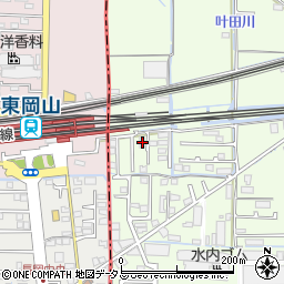 岡山県岡山市東区宍甘58-1周辺の地図