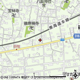 静岡県浜松市中央区篠原町4007周辺の地図