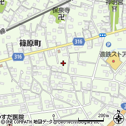 静岡県浜松市中央区篠原町12042周辺の地図