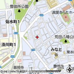 兵庫県神戸市兵庫区荒田町3丁目70周辺の地図