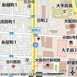 ファミリーマート薬ヒグチ谷町二丁目店周辺の地図