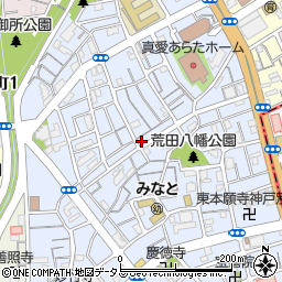 兵庫県神戸市兵庫区荒田町3丁目56-16周辺の地図