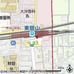 東岡山駅周辺の地図