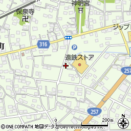 静岡県浜松市中央区篠原町21493周辺の地図
