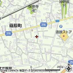 静岡県浜松市中央区篠原町12037周辺の地図