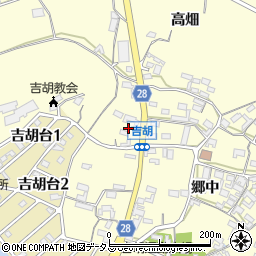 愛知県田原市吉胡町郷中182周辺の地図