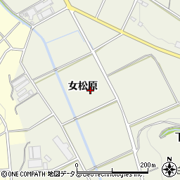 愛知県豊橋市寺沢町女松原周辺の地図