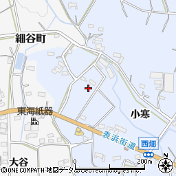 愛知県豊橋市東細谷町（小寒）周辺の地図