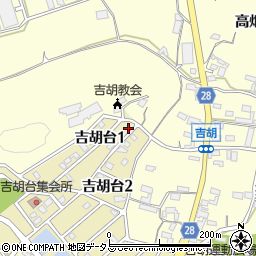 愛知県田原市吉胡台1丁目62周辺の地図