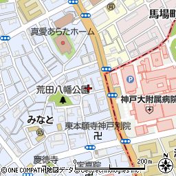 兵庫県神戸市兵庫区荒田町3丁目40-7周辺の地図