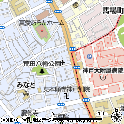 兵庫県神戸市兵庫区荒田町3丁目40-4周辺の地図