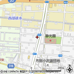 静岡県浜松市中央区小沢渡町1296周辺の地図