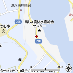 大島漁業用海岸局周辺の地図