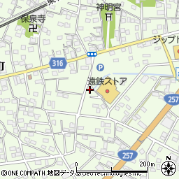 静岡県浜松市中央区篠原町21492周辺の地図
