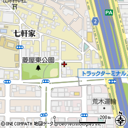 大阪府東大阪市七軒家3-14周辺の地図