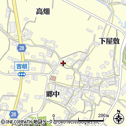 愛知県田原市吉胡町郷中121周辺の地図