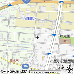 静岡県浜松市中央区小沢渡町1288周辺の地図
