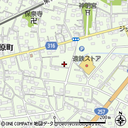 静岡県浜松市中央区篠原町21491周辺の地図