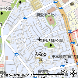 兵庫県神戸市兵庫区荒田町3丁目56-11周辺の地図