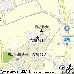 愛知県田原市吉胡台1丁目16周辺の地図