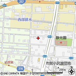 静岡県浜松市中央区小沢渡町1291周辺の地図