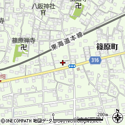 静岡県浜松市中央区篠原町3958周辺の地図