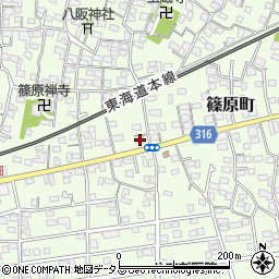 静岡県浜松市中央区篠原町3957周辺の地図